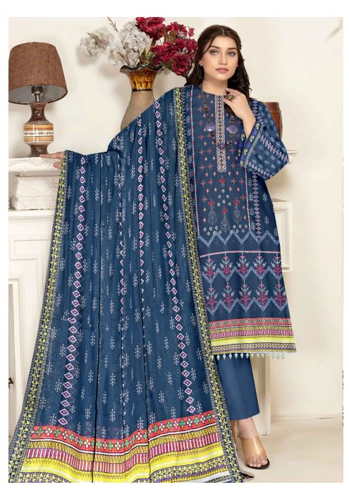 Mirha by JB Embroidered Lawn Unstitched 3Pc Suit RQ-09
