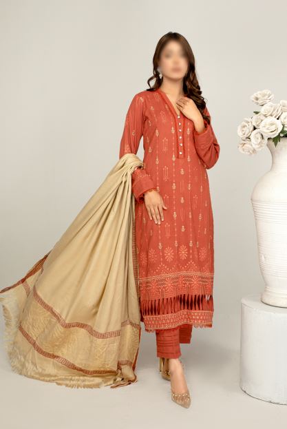 Kashish By Fantak Vol-02 Wool Embroidered Suit D-05 D-Rust