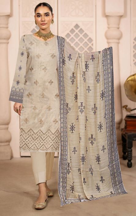 Excellent By Mirha Naz Lawm Embroidered Suit 01 Skin