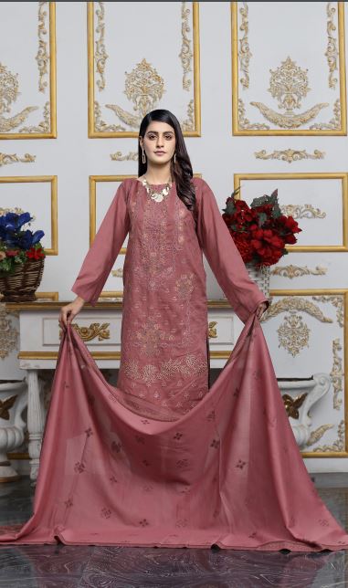 Ghulaab By Mirha Naz Lawn Embroidered Suit ART-01 D-Pink