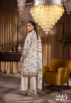 Aleena By Shaista Khaddar Embroidered Unstitched 3pc Suit D-215