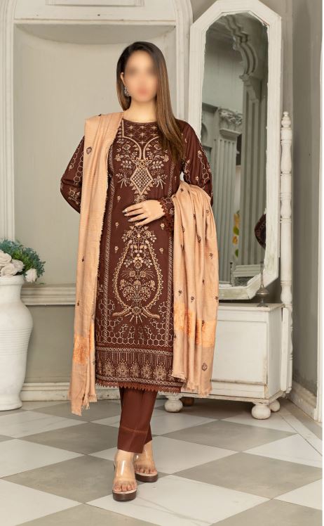 Rim Jhim By Fantak Vol-02 Wool Embroidered Suit D-02