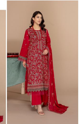 Virsa By Fantak Lawn Embroidered Suit 02