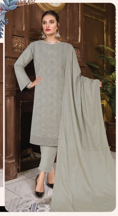 Bareeze By Fantak Lawn Embroidered Suit 03