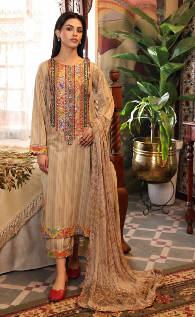 Signature By Charizma Hand Work & Embroidered Lawn Suit CS4-03