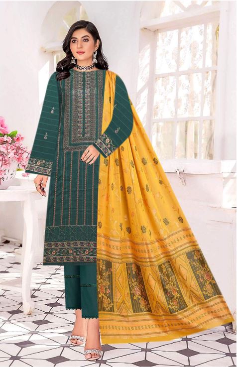 Dahlia Lawn Embroidered Suit 03
