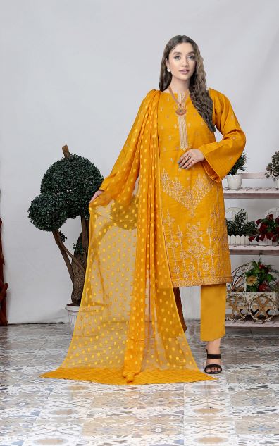 Khoobsurat By Mirha Naz Lawm Embroidered Suit 03 Mustard