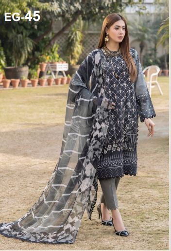 Eleganza Lawn Embroidered Suit EG-45