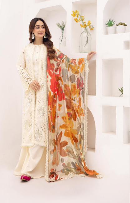 Sophia By Riaz Arts Lawn Embroidered Suit 04