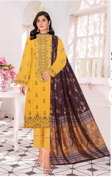Dahlia Lawn Embroidered Suit 04