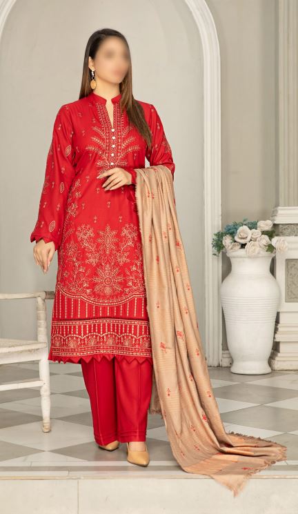 Rim Jhim By Fantak Vol-02 Wool Embroidered Suit D-04
