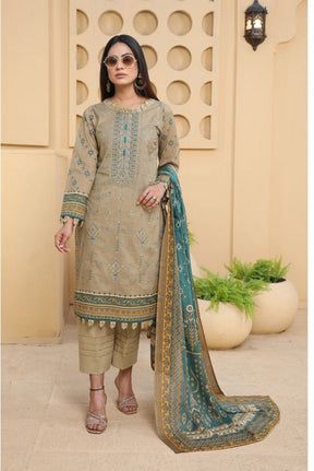 Mirha By JB Lawn Digital Embroidered Unstitched 3Pc Suit D-Skin D-03