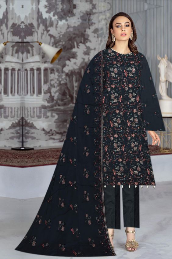 Jan E Adaa Lawn Embroidered Suit 04