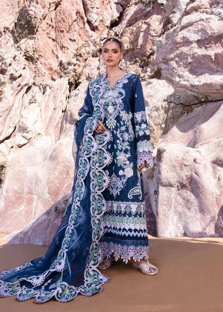 Blue Bell By Akbar Aslam Lawn Embroidered Suit 102 Blue