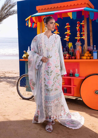 Begonia By Akbar Aslam Lawn Embroidered Suit 103 Sky Blue