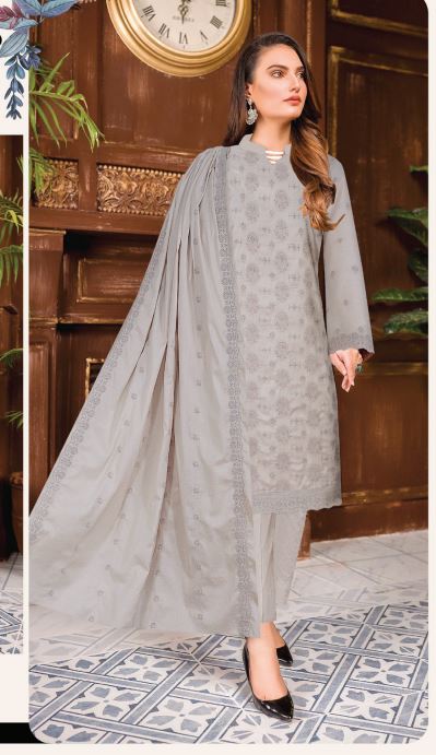 Bareeze By Fantak Lawn Embroidered Suit 05