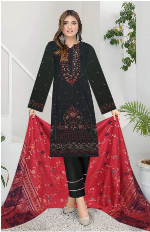 Dahlia Lawn Embroidered Suit 06
