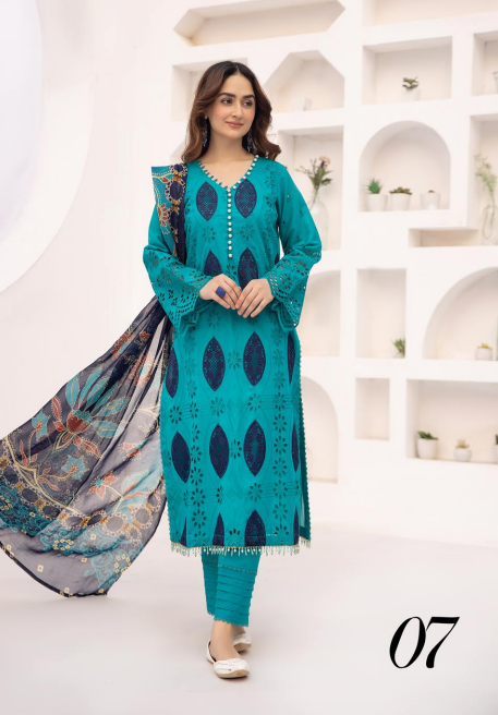 Sophia By Riaz Arts Lawn Embroidered Suit 06