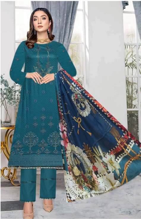 Rang E Bahar By Fine Arts Lawn Embroidered Suit D-07 Zink