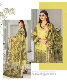 Mirha By JB Digital Printed Lawn Embroidered Unstitched 3Pc suit D-07