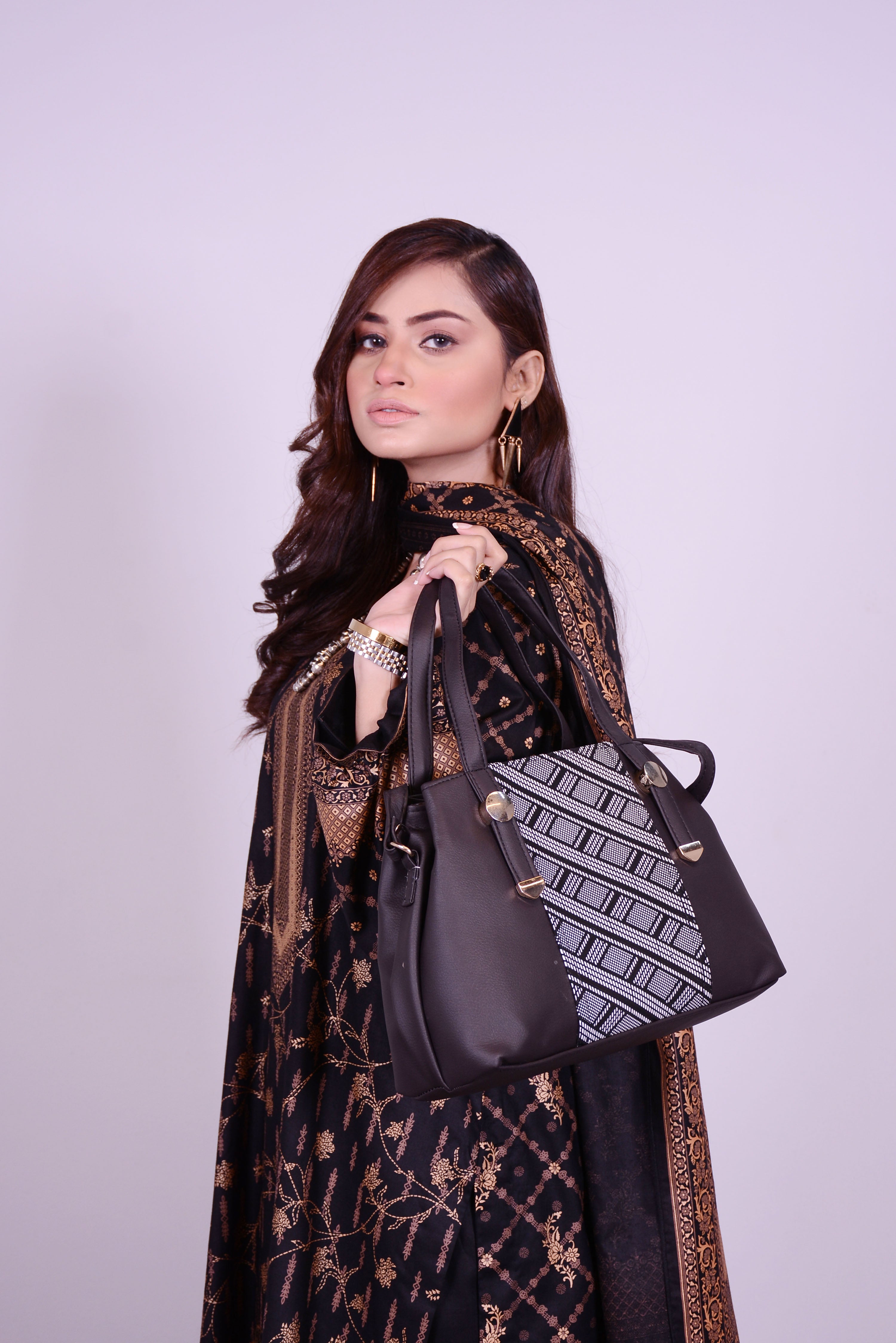 Hand Bags for Women |Ladies Purse I30-12 Charcoal
