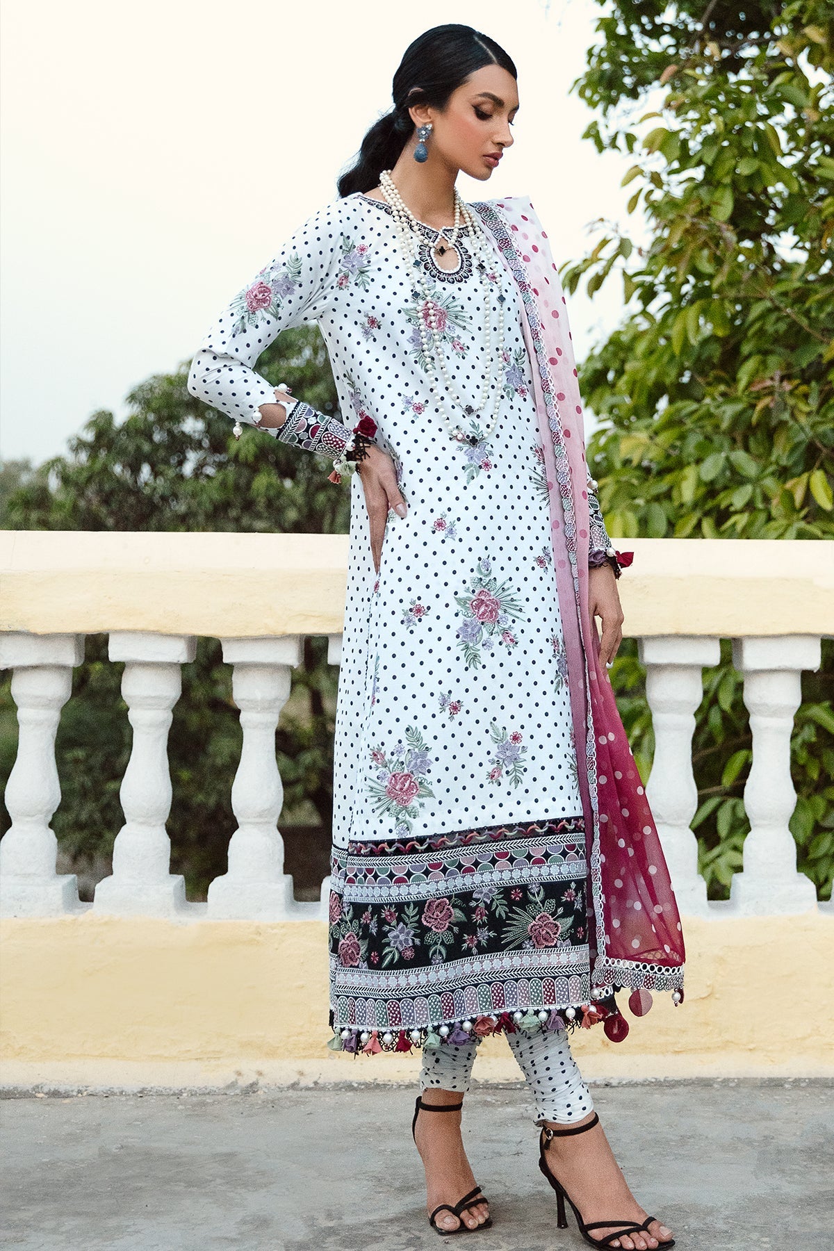 Iris By Jazmin Embroidered Lawn Suits Unstitched 3 Piece D-10 Fallon