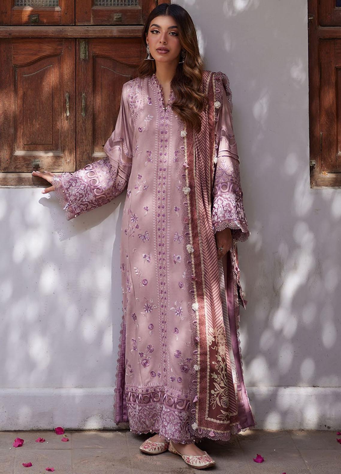 Zaha By Khadijah Shah Embroidered Suits Unstitched 3 Piece ZW23-10 NARAH