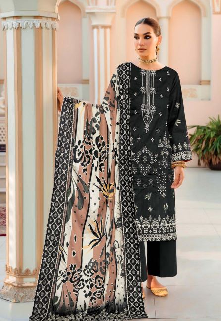 Rukhsar By Aadarsh Lawn Embroidered Suit AD-1115 Black
