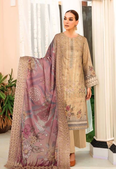 Rukhsar By Aadarsh Lawn Embroidered Suit AD-1117 Skin