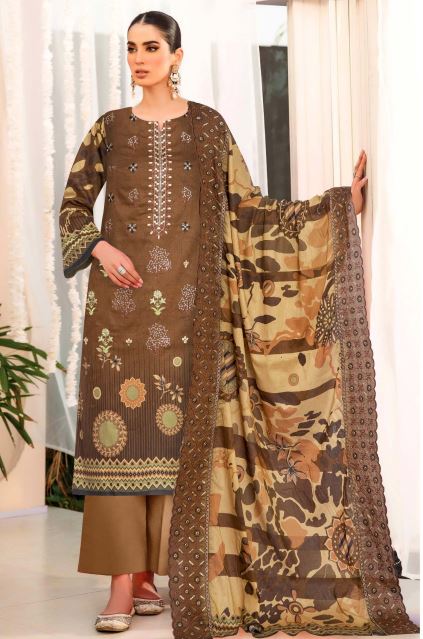 Rukhsar By Aadarsh Lawn Embroidered Suit AD-1119 Brown