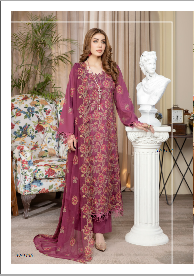 Gulrang Noor-E-Fajar By Raeesa Embroidered Lawn Collection NF-1136