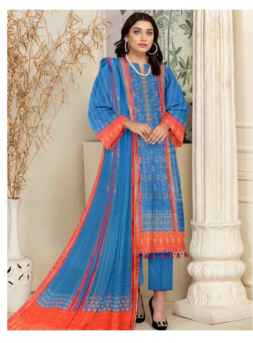 Mirha by JB Embroidered Lawn Unstitched 3Pc Suit RQ-05