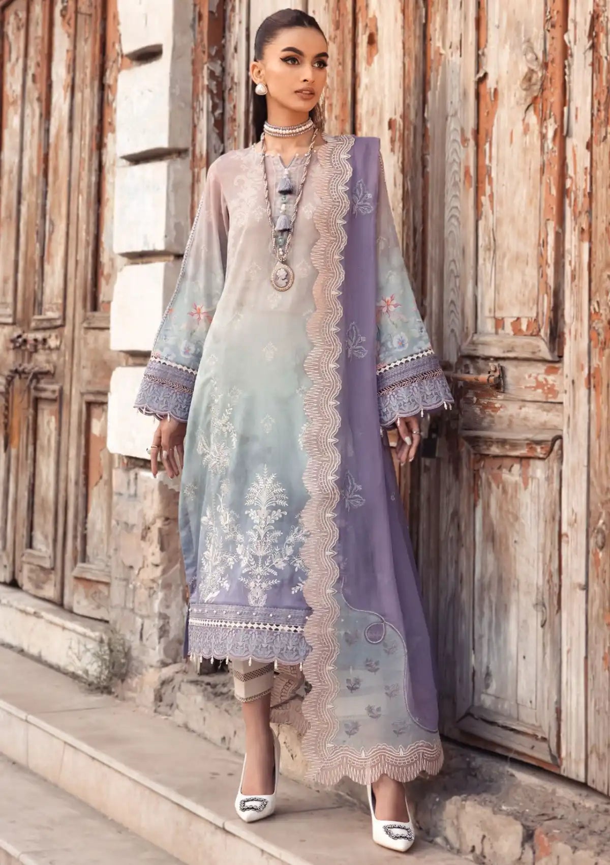 Nureh Lawn Embroidered Suit NS-121