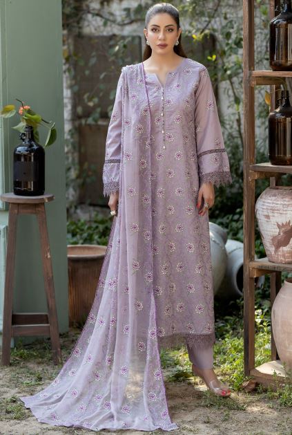Mehar Posh By Noor E Fajar Lawn Embroidered Suit NF-1221