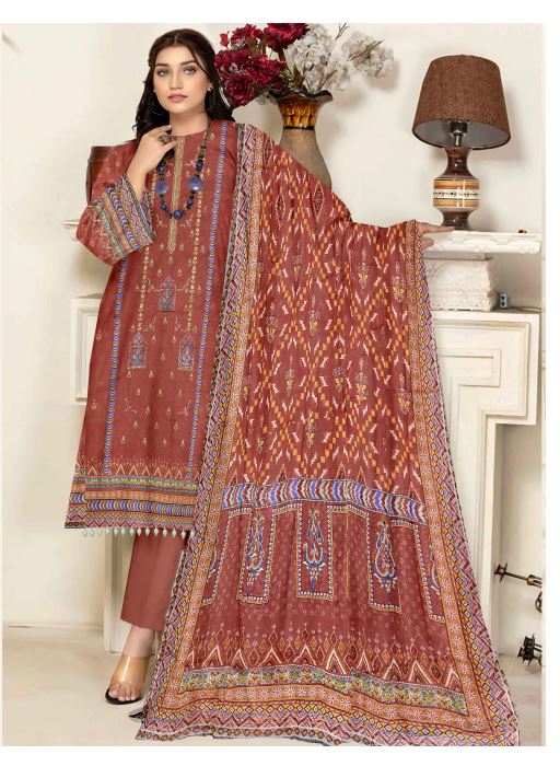 Mirha by JB Embroidered Lawn Unstitched 3Pc Suit RQ-02