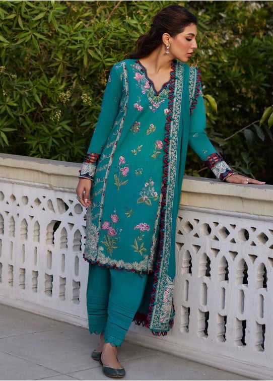 Zaha By Khadijah Shah Embroidered Suits Unstitched 3 Piece ZW23-13 NEYLAN