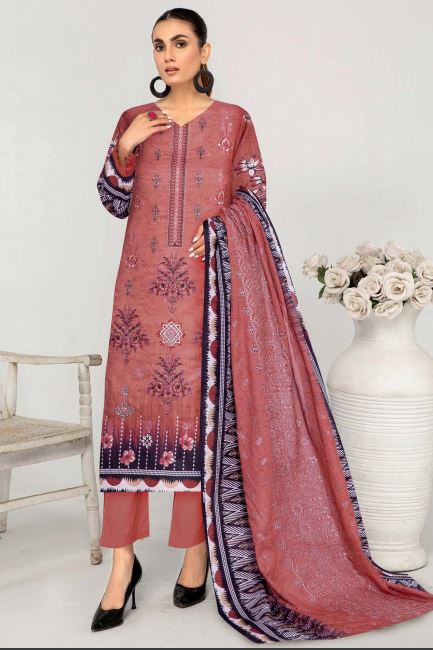 Rung Reza By Aadarsh Lawn Embroidered Suit AD-1405 T-Pink