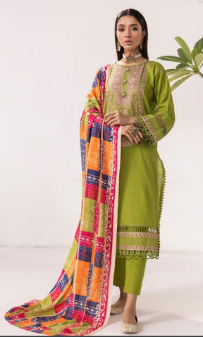 زیب النساء By Khubsoorat Embroidered Khaddar Unstitched 3pc suits Z-15