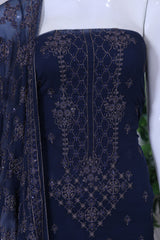 Ladies Chiffon Unstitched 3Pc Suit Threads By JB D-045-B