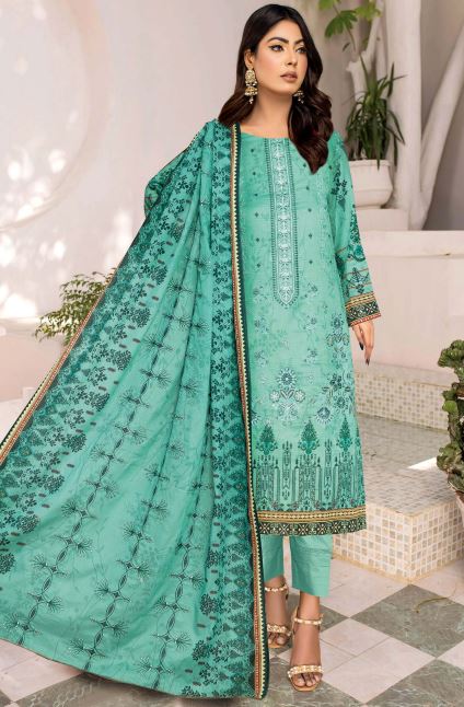 Rangoli By Aadarsh Lawn Embroidered Suit AD-1813 C-Green