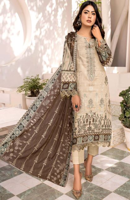 Rangoli By Aadarsh Lawn Embroidered Suit AD-1819 Skin