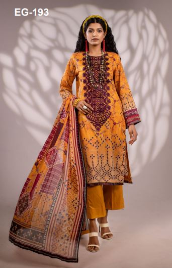 Zoya & Fatima Embroidered Lawn Suits Unstitched 3 Piece ZF3-193