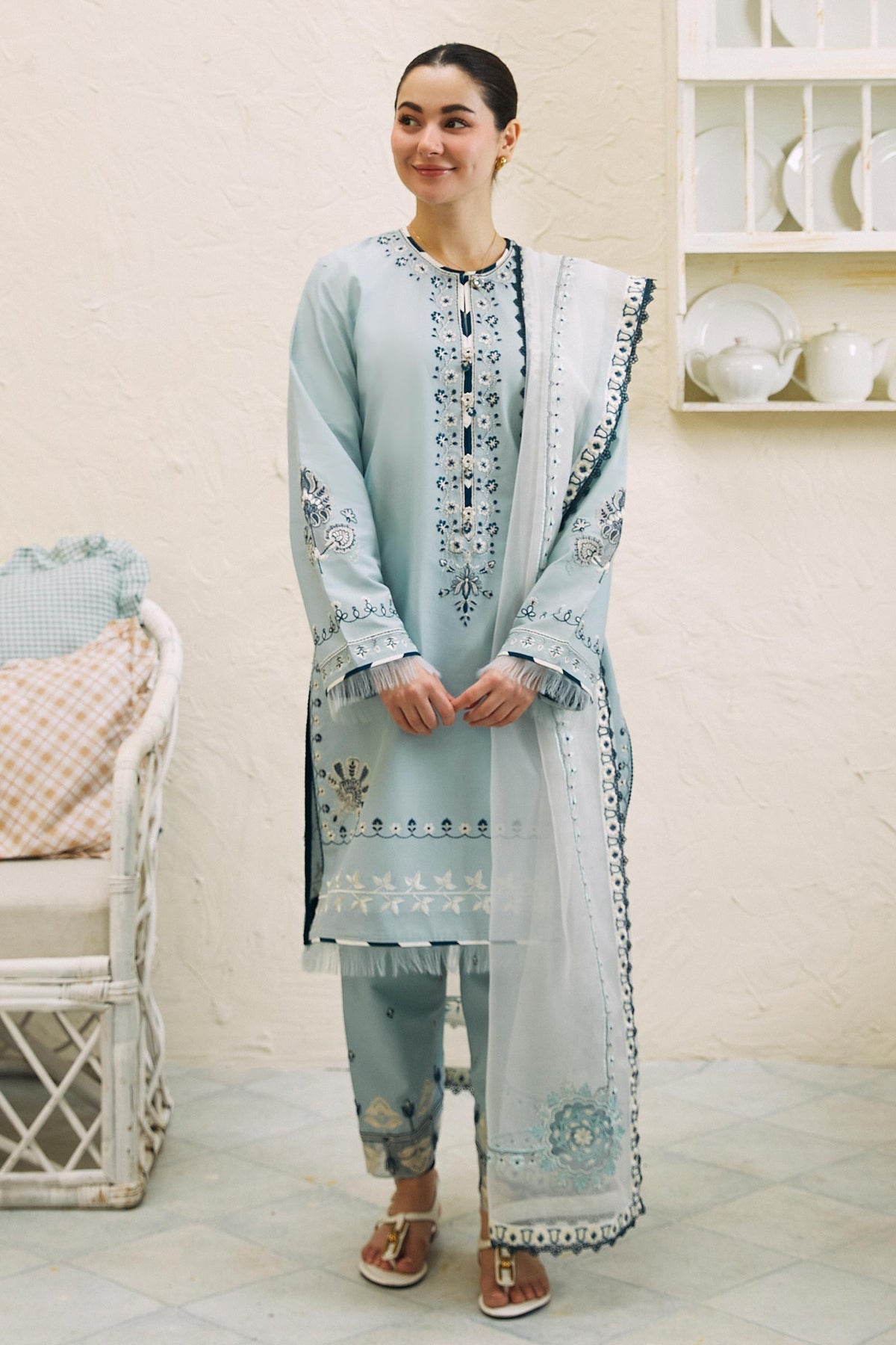 Coco By Zara Shahjahan Lawn Embroidered Suit 01A