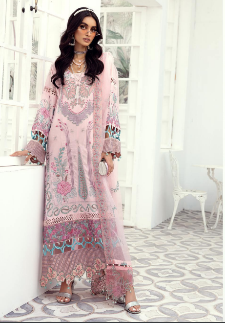 Minha By Minakari Lawn Embroidered Suit 01-A