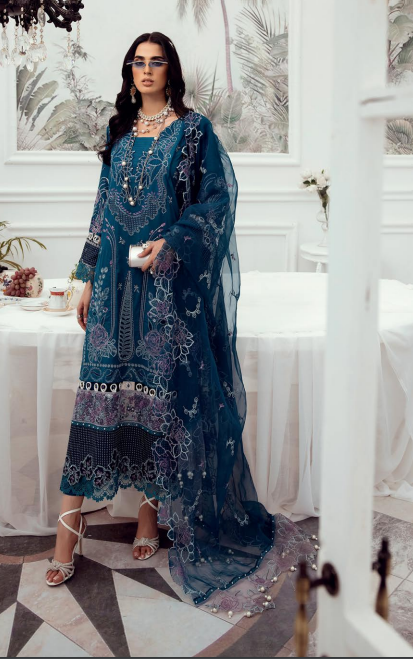 Minha By Minakari Lawn Embroidered Suit 01-B