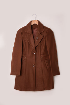 Ladies Winter Long Coats YKN-460 Brown