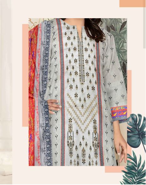 Mirha by JB Embroidered Lawn Unstitched 3Pc Suit RQ-11