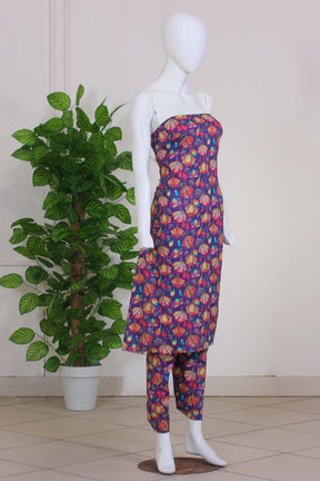 Ellu Prints Allover Lawn Unstitched 2Pc Suit Purple EP-17335