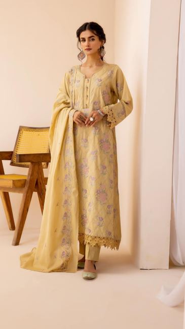 Mehak By Khoobsurat Lawn Embroidered Suit MK-209 D-Skin