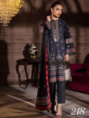 Aleena By Shaista Khaddar Embroidered Unstitched 3pc Suit D-218